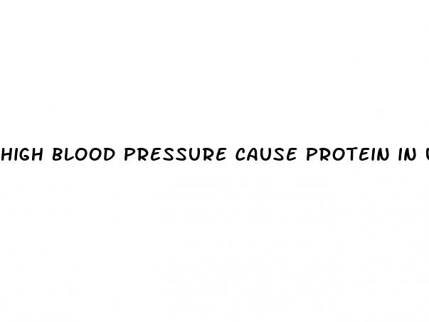 high blood pressure cause protein in urine