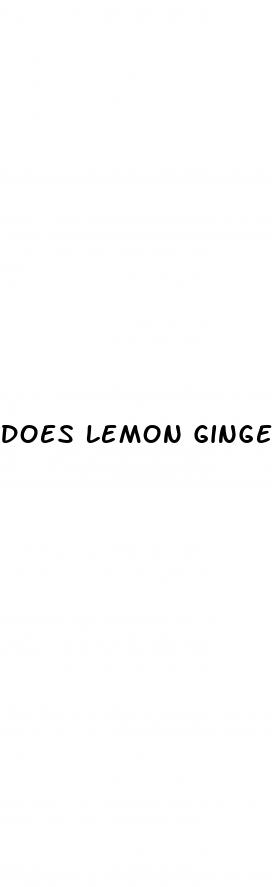 does lemon ginger tea help with high blood pressure