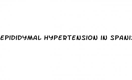 epididymal hypertension in spanish