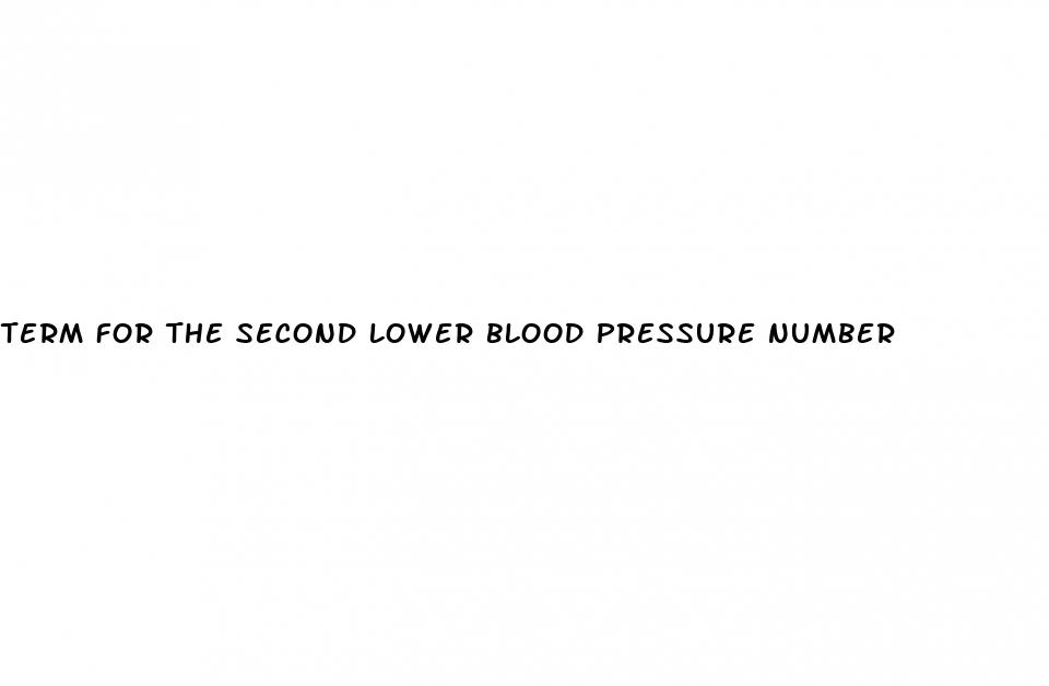 term for the second lower blood pressure number