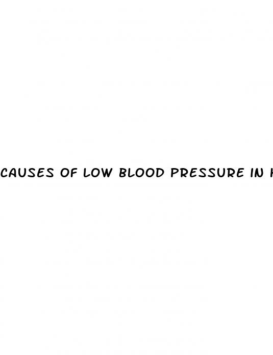 causes of low blood pressure in hindi