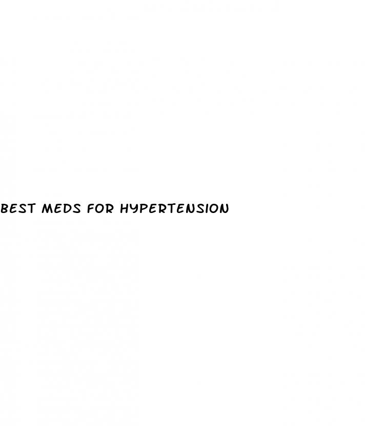 best meds for hypertension