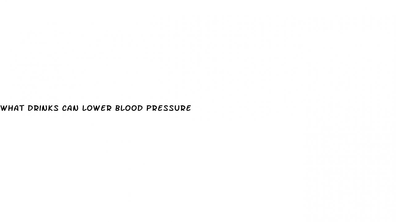 what drinks can lower blood pressure