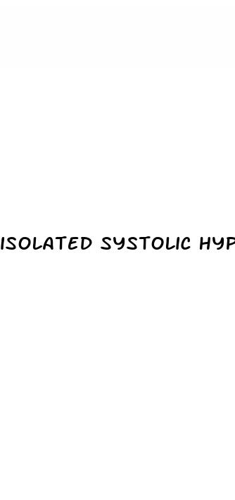 isolated systolic hypertension in 20s