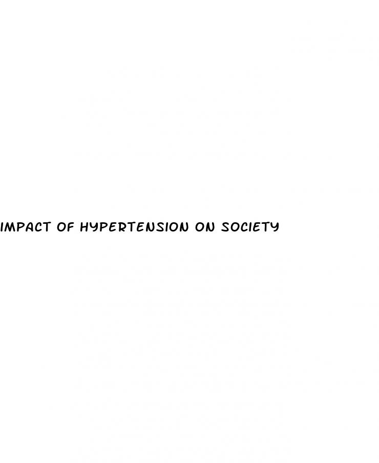 impact of hypertension on society