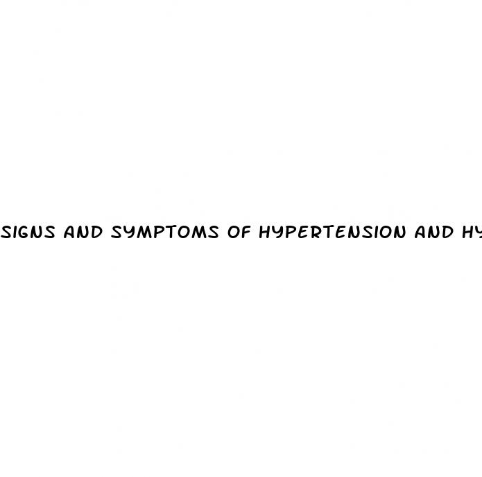 signs and symptoms of hypertension and hypotension