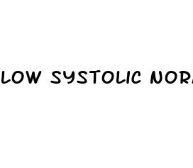 low systolic normal diastolic blood pressure