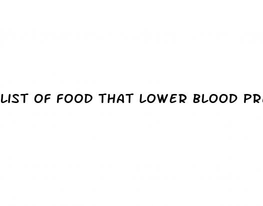 list of food that lower blood pressure