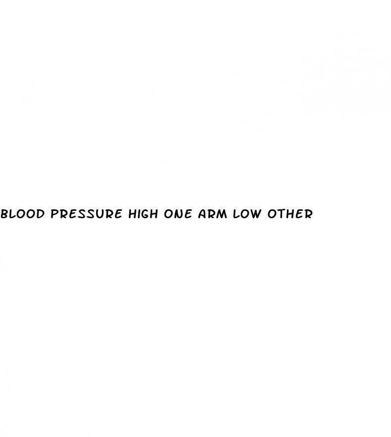 blood pressure high one arm low other