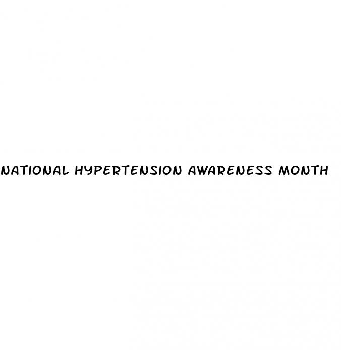 national hypertension awareness month