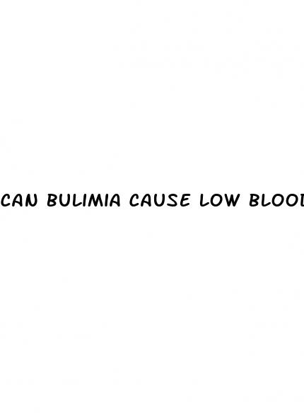 can bulimia cause low blood pressure