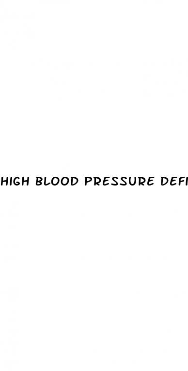 high blood pressure definition