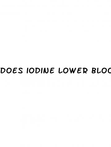 does iodine lower blood pressure