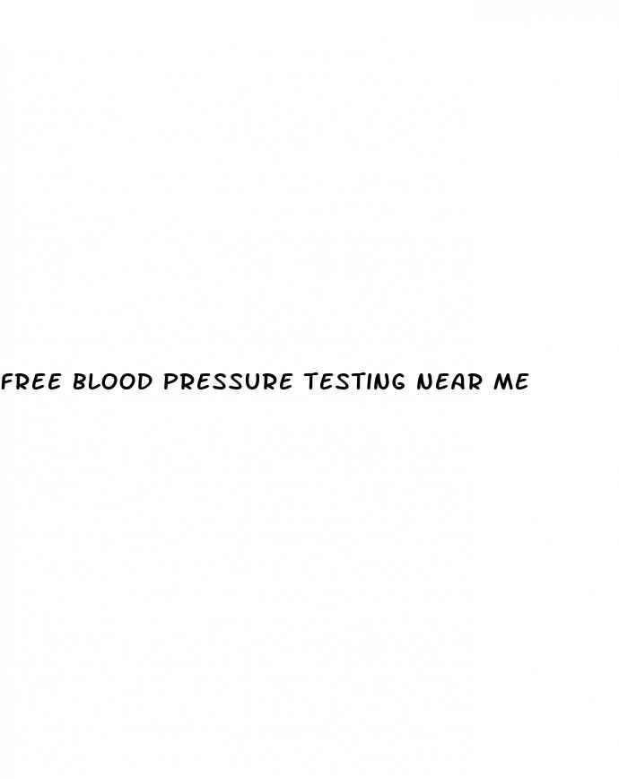 free blood pressure testing near me