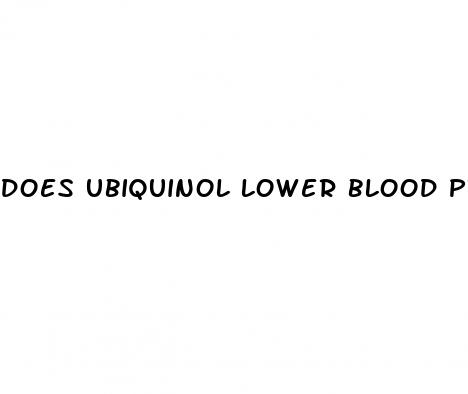 does ubiquinol lower blood pressure
