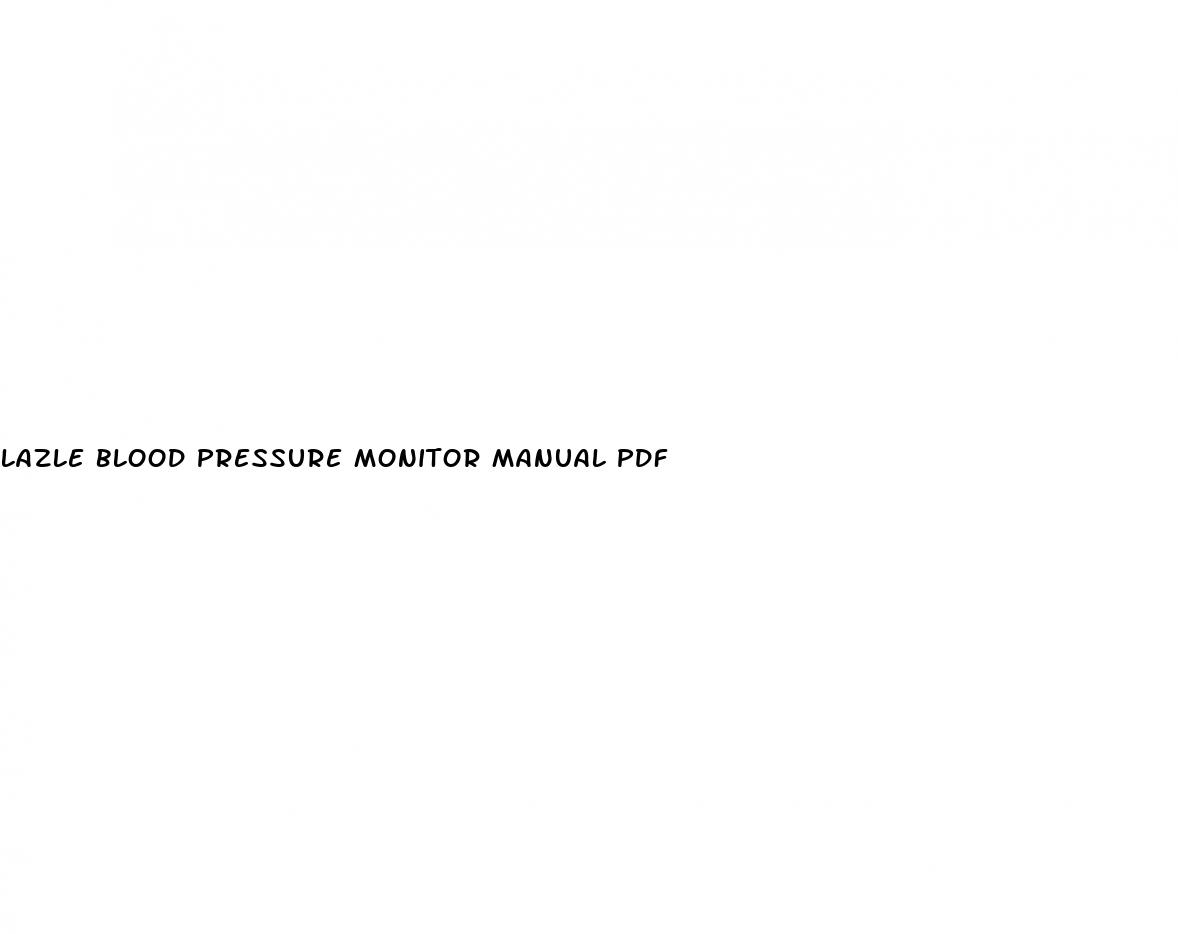lazle blood pressure monitor manual pdf