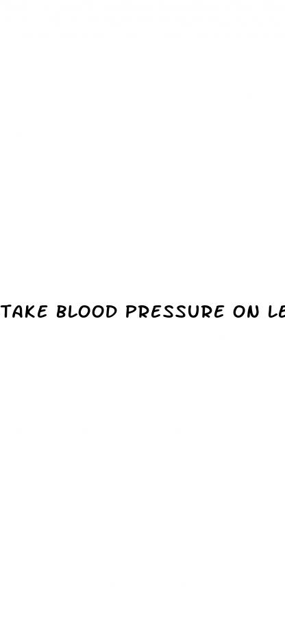 take blood pressure on leg