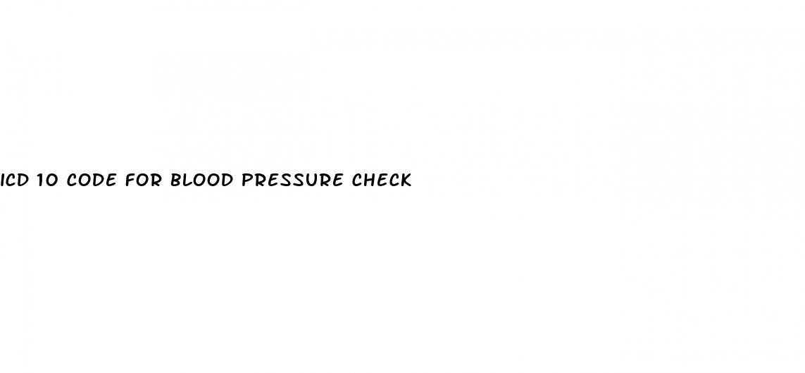 icd 10 code for blood pressure check