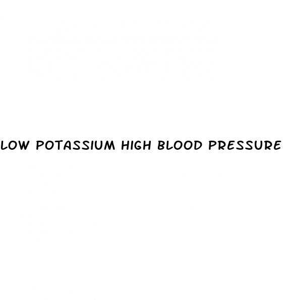 low potassium high blood pressure