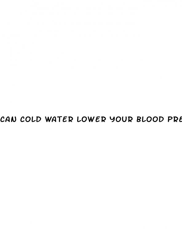 can cold water lower your blood pressure