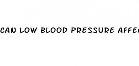 can low blood pressure affect memory