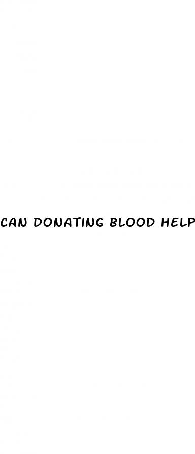 can donating blood help lower blood pressure