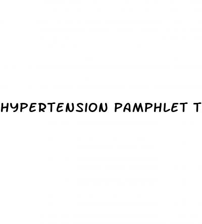 hypertension pamphlet tagalog