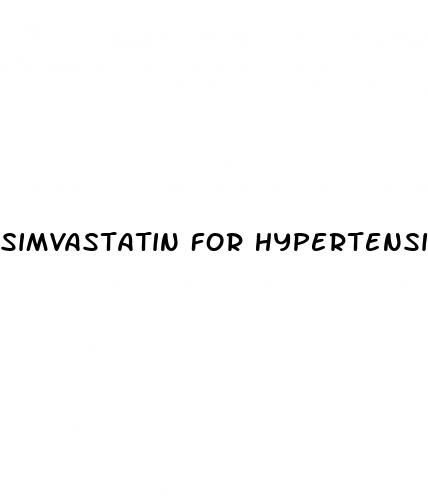 simvastatin for hypertension