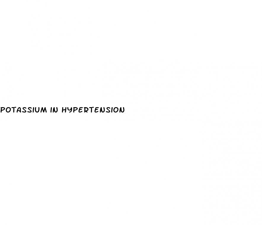 potassium in hypertension