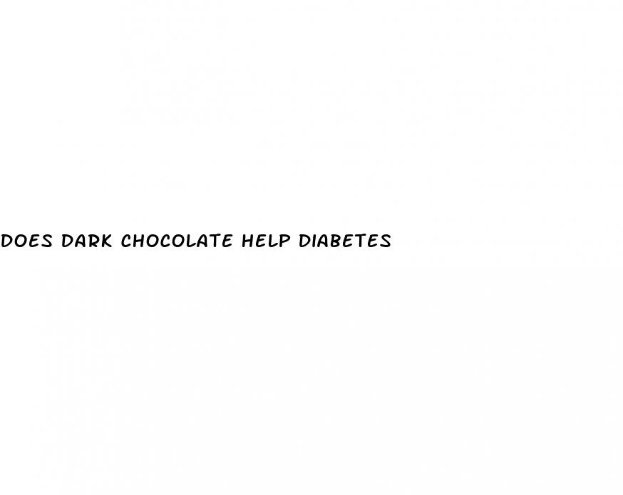 does dark chocolate help diabetes
