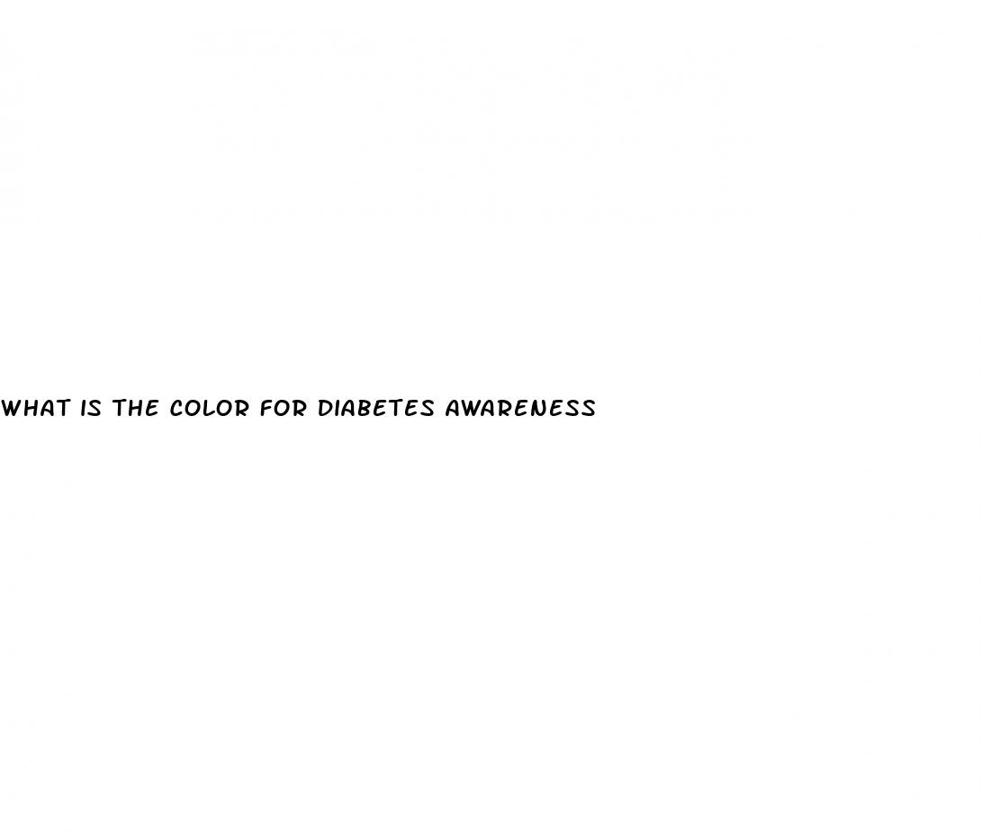what is the color for diabetes awareness