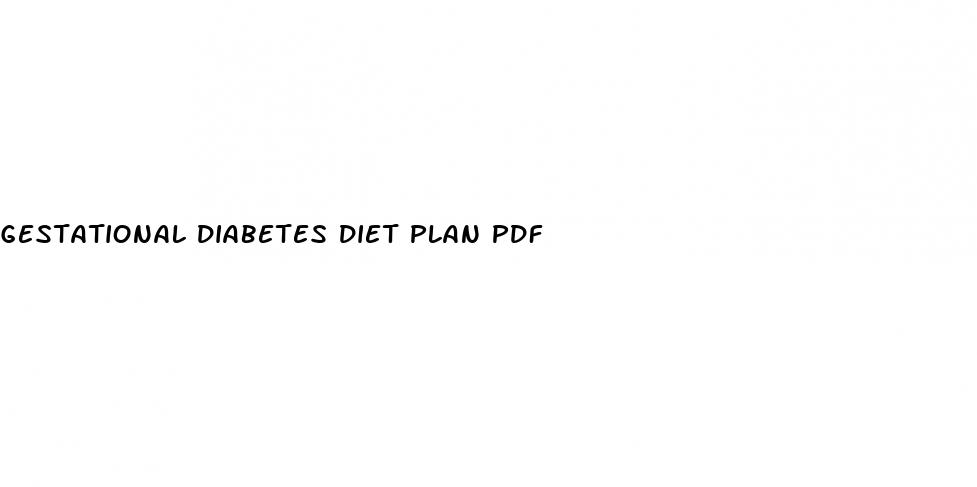 gestational diabetes diet plan pdf