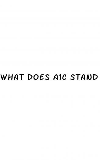 what does a1c stand for in diabetes