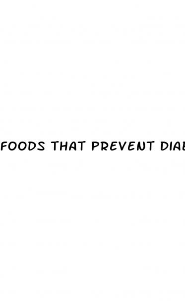 foods that prevent diabetes