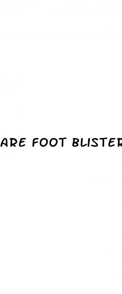 are foot blisters a sign of diabetes