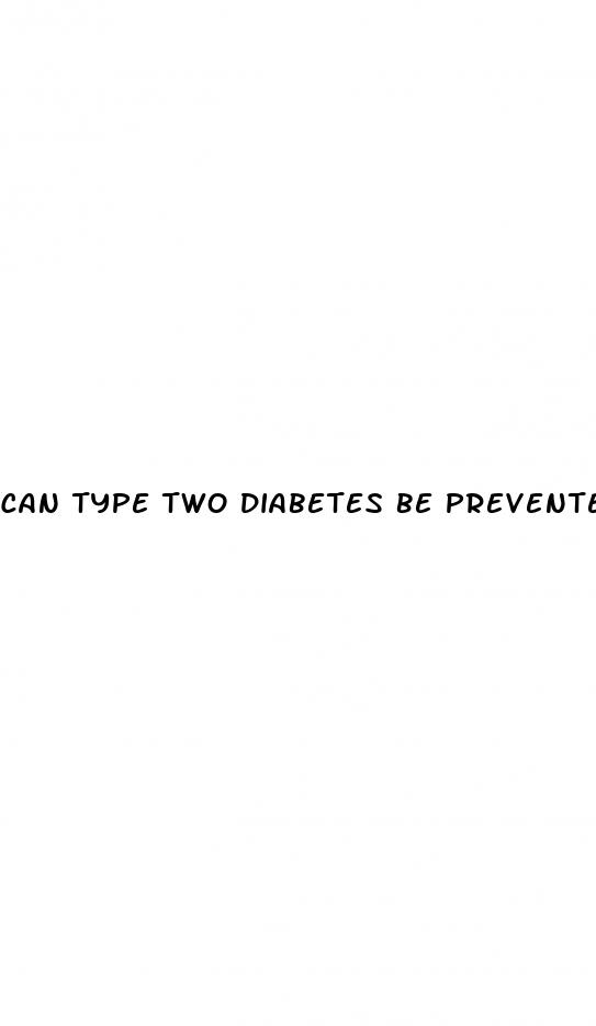 can type two diabetes be prevented