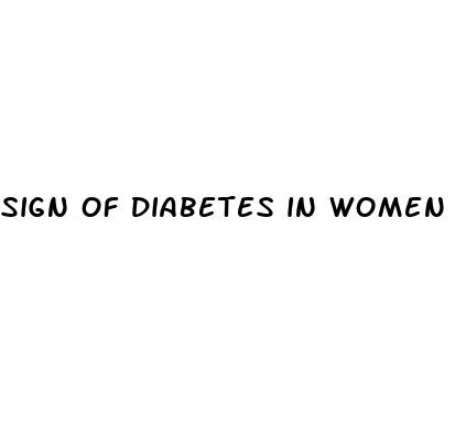 sign of diabetes in women