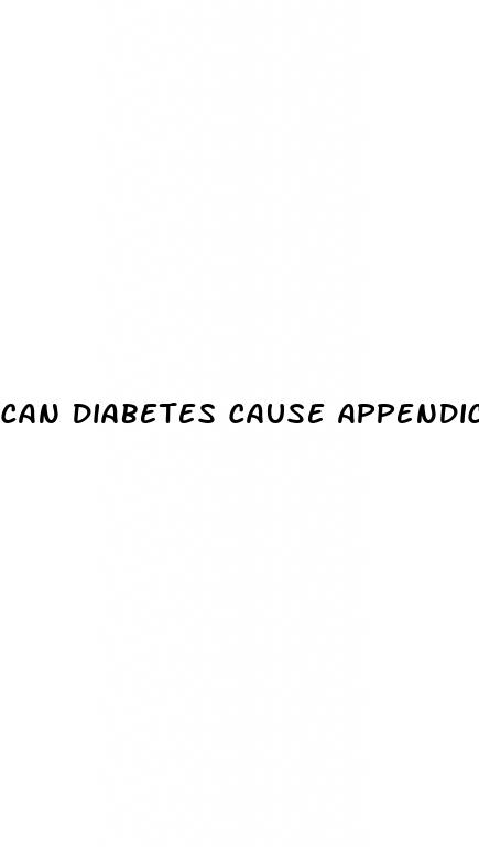 can diabetes cause appendicitis