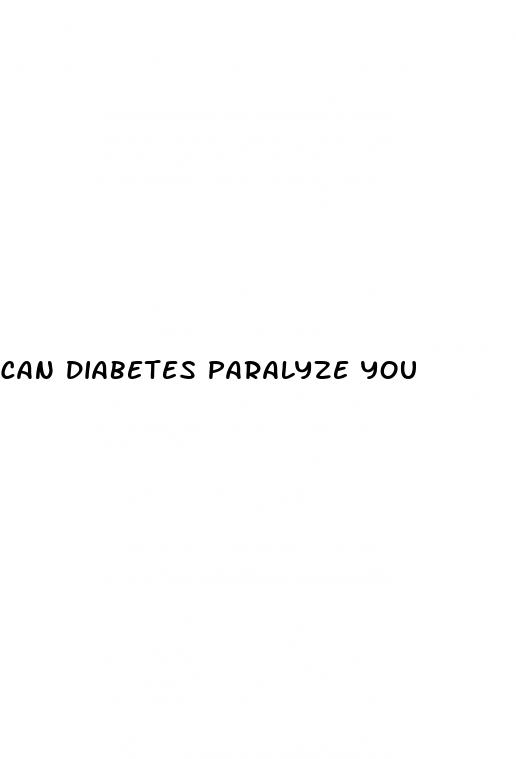 can diabetes paralyze you