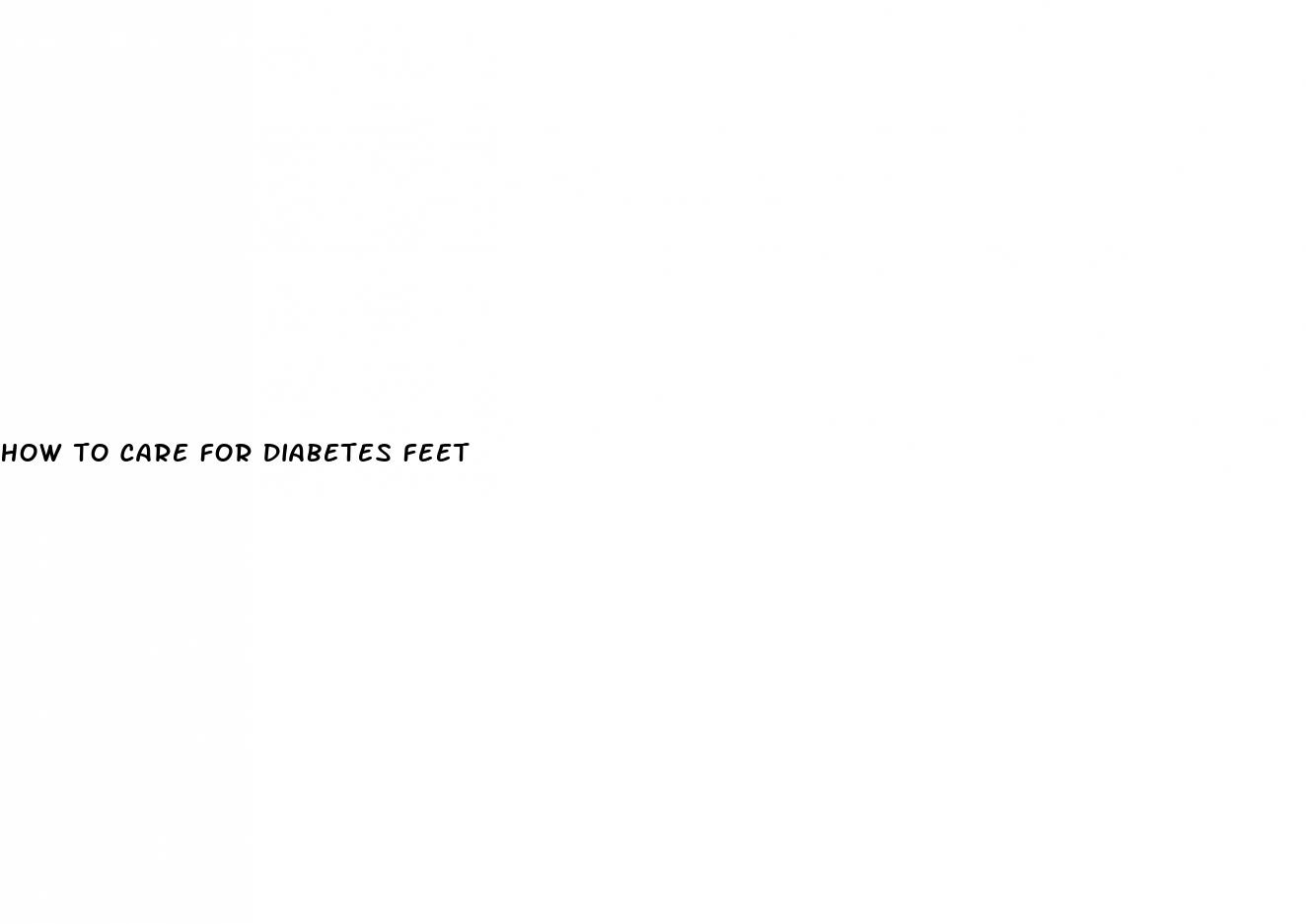 how to care for diabetes feet