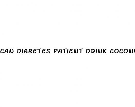 can diabetes patient drink coconut water