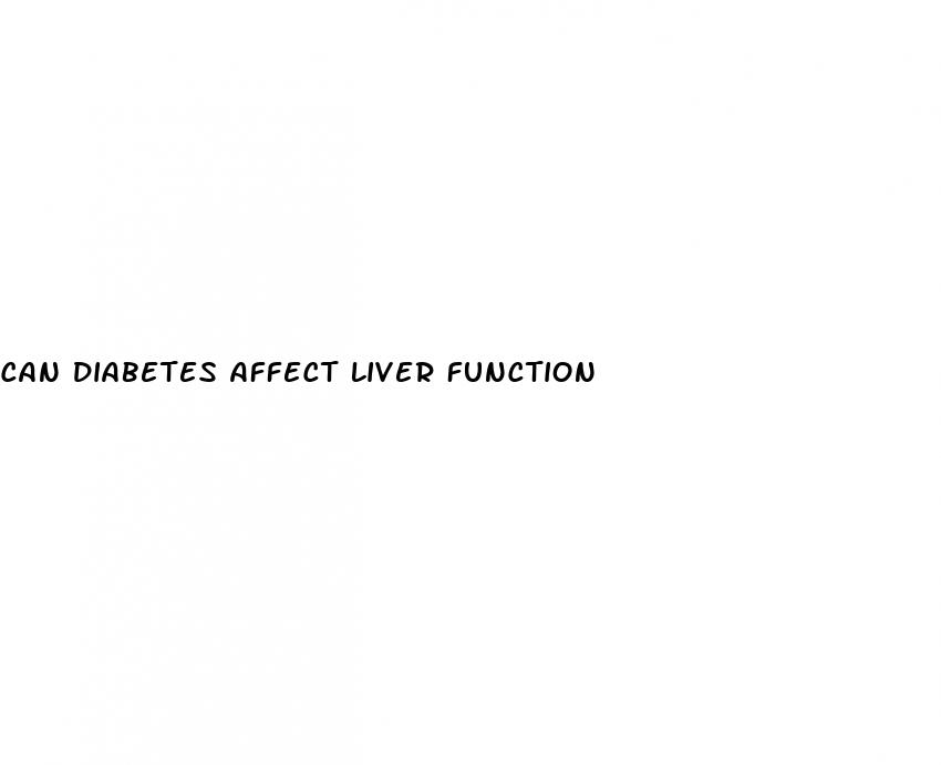 can diabetes affect liver function