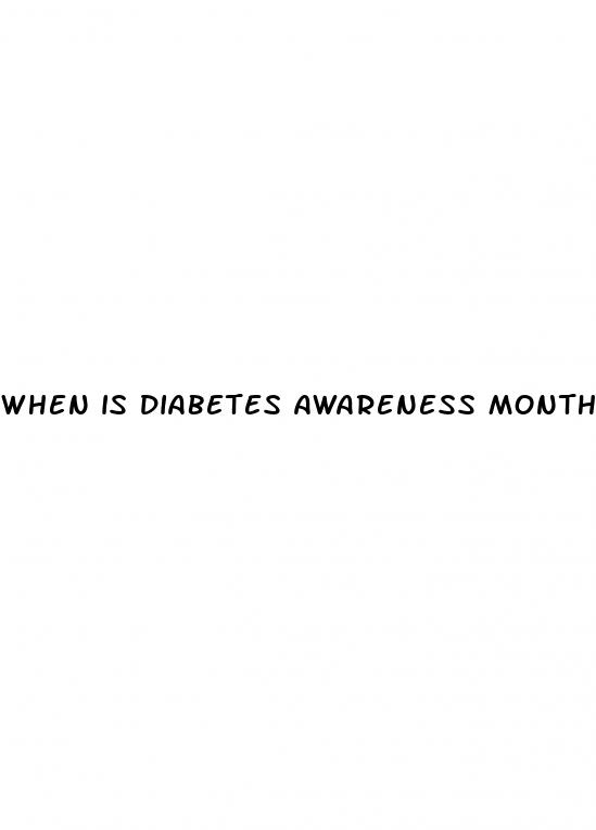 when is diabetes awareness month 2023