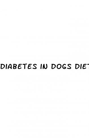 diabetes in dogs diet