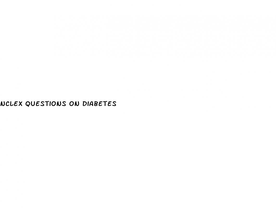 nclex questions on diabetes