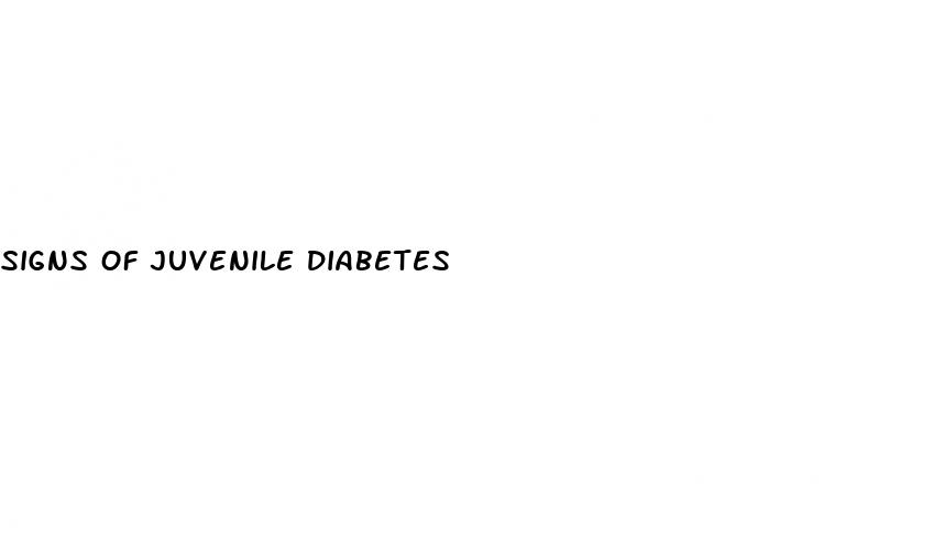 signs of juvenile diabetes