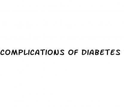 complications of diabetes type 1