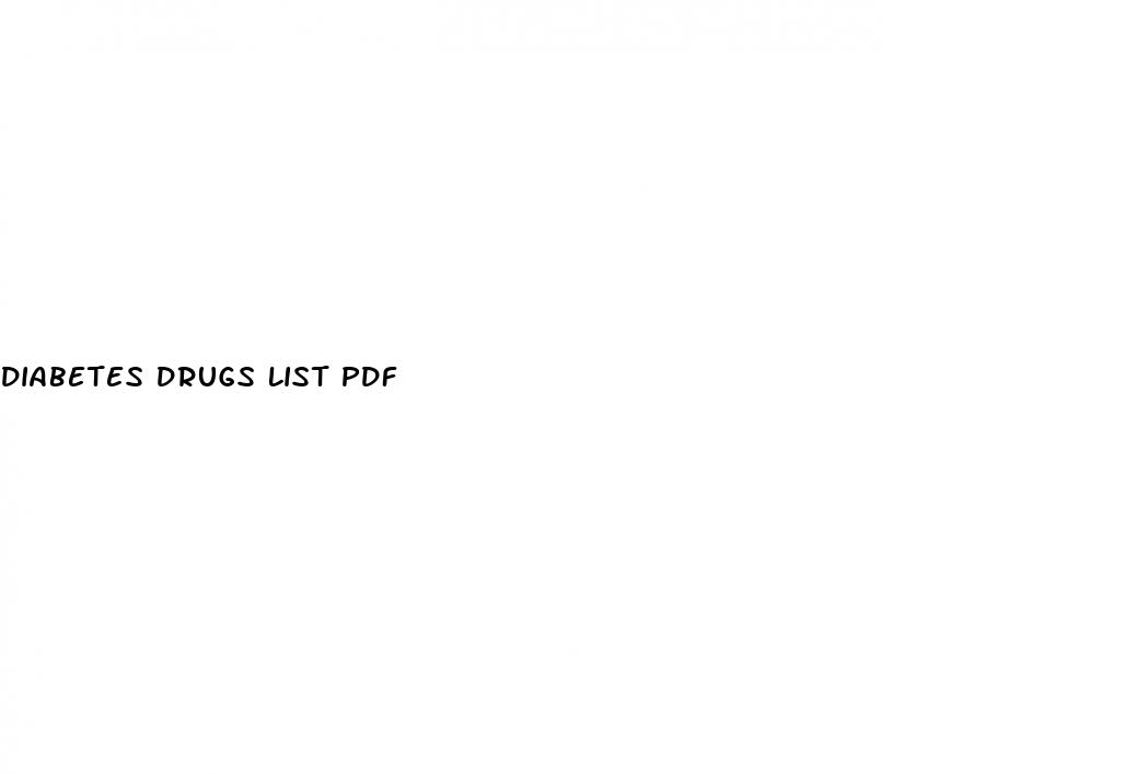 diabetes drugs list pdf