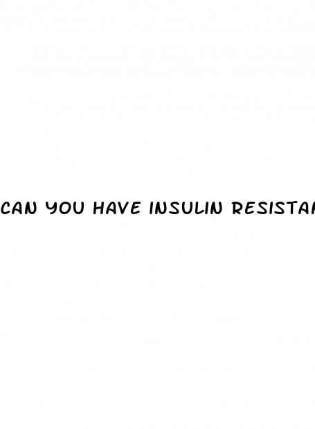 can you have insulin resistance without diabetes