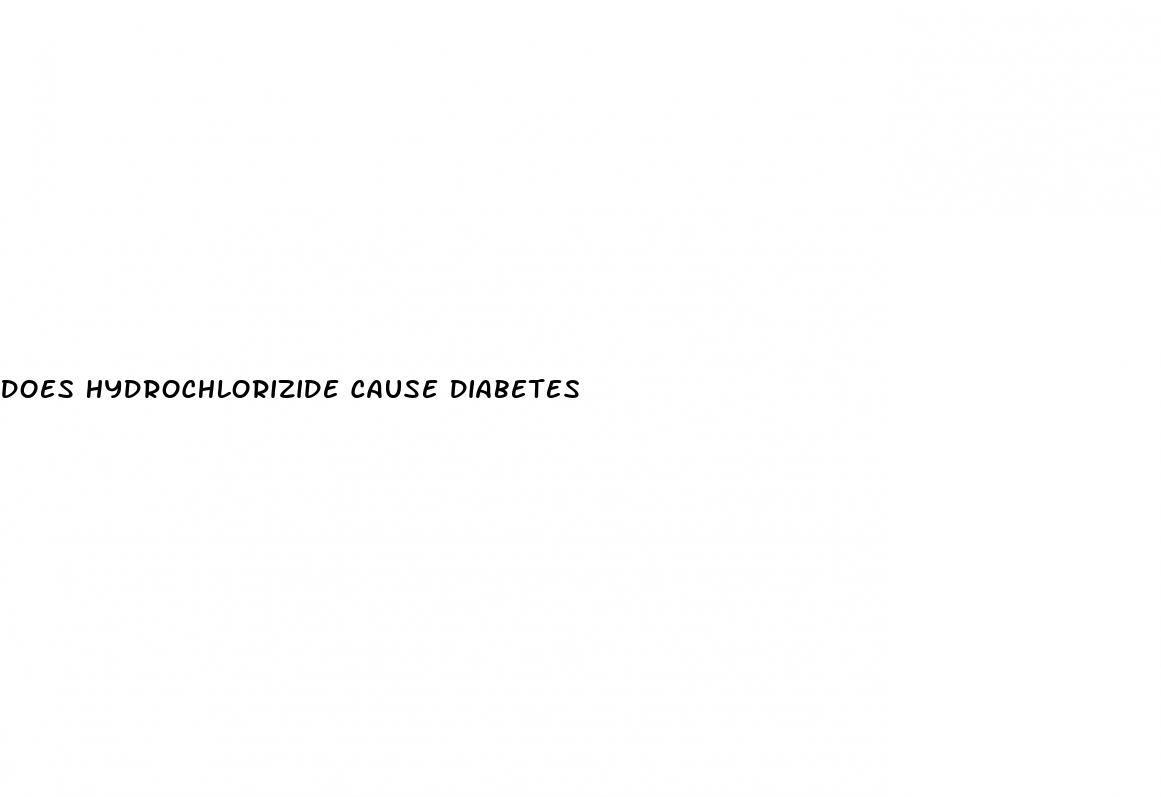 does hydrochlorizide cause diabetes